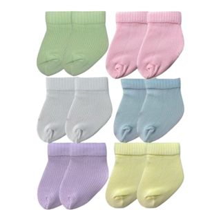 Kit 16 Meias Bebê RN Recem Nascido Essencial p/ Enxoval e Saída Maternidade 0-6 meses em Oferta na Shopee