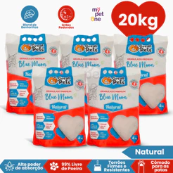 Kit 5 Areia Bentonita Esférica Premium Great Pets para Gatos - 4 Kg