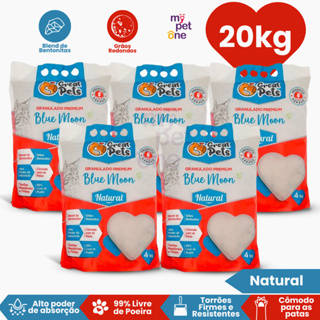 Kit 5 Areia Bentonita Esférica Premium Great Pets para Gatos - 4 Kg em Oferta na Shopee