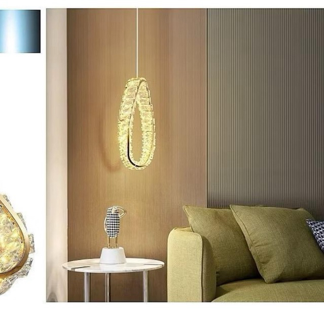 Lustre Pendente Lavabo Cristal K9 Luminária Teto Cabeceira Cinderella luz 3 Em 1