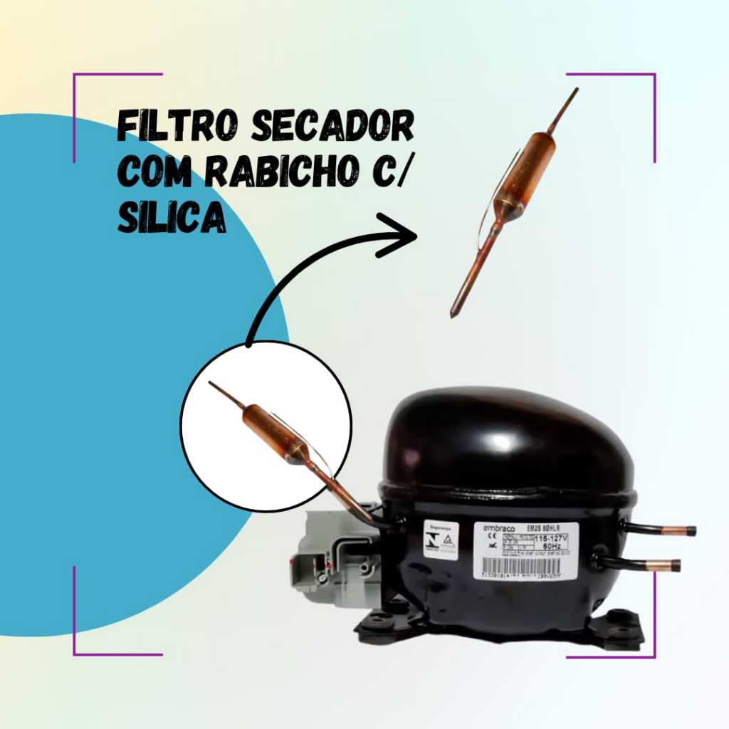 Filtro Secador c/ Rabicho 3/4" c/ silica 10g