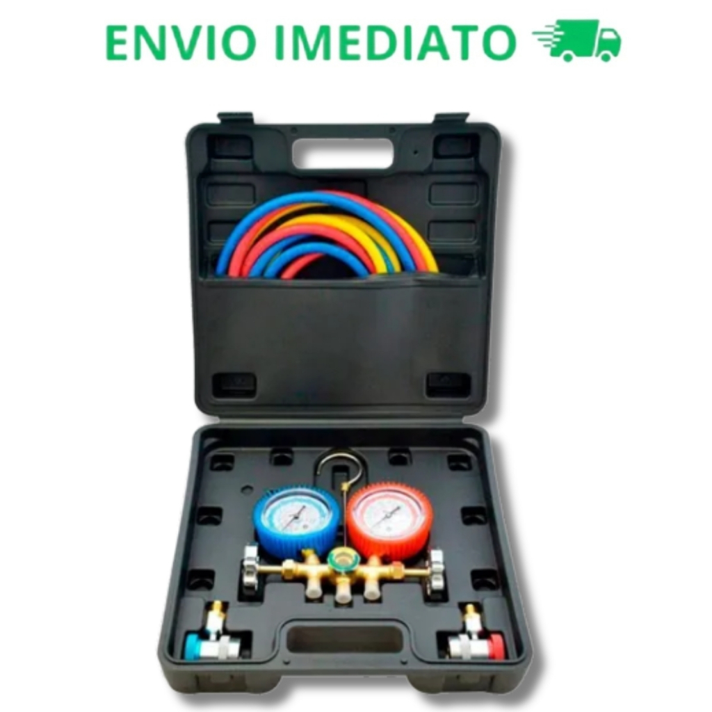 Kit Manifold Com Mangueiras Para Gás De Ar Condicionado - Delta
