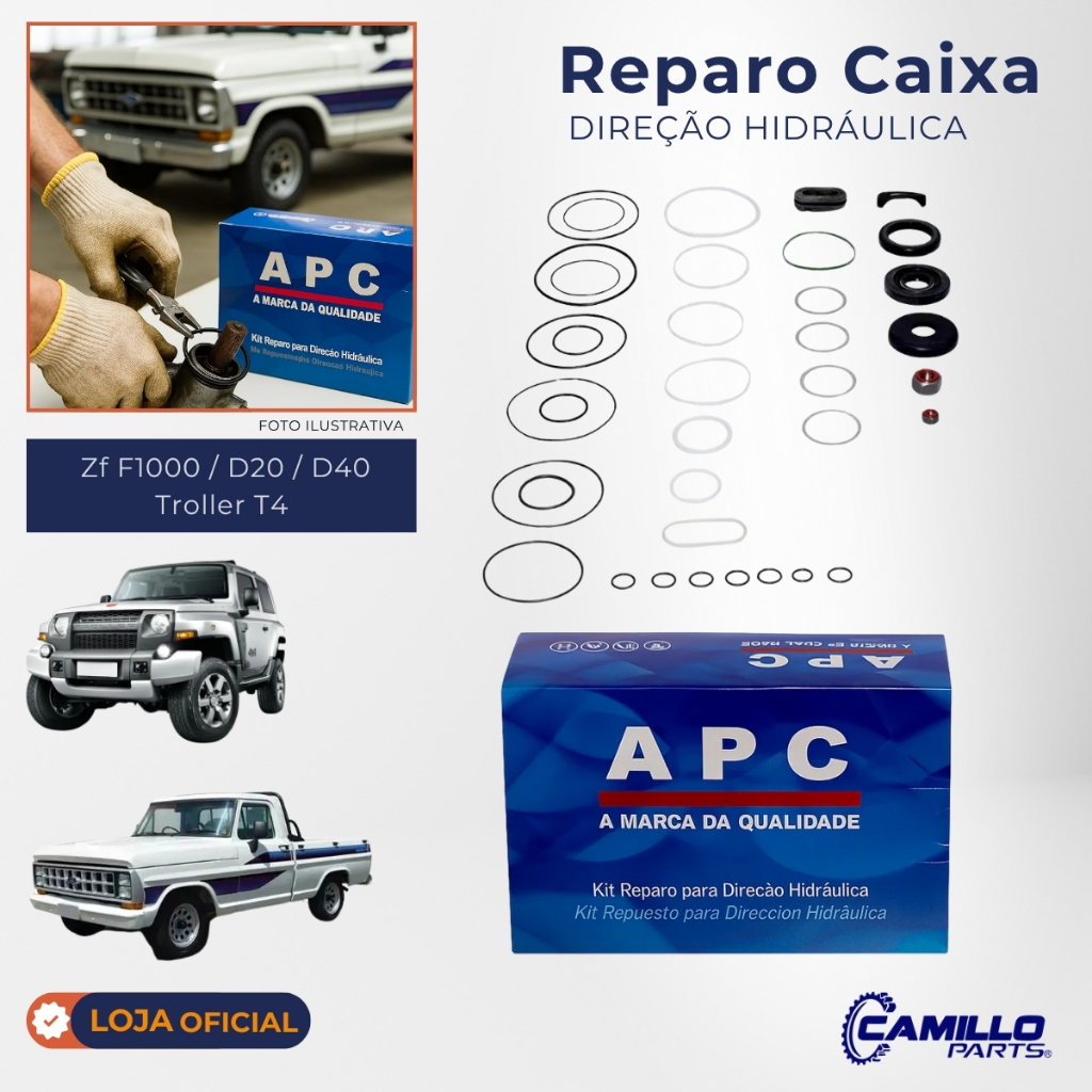 Reparo Caixa Direção Zf F1000 / D20 / D40 Troller T4 em Oferta na Shopee