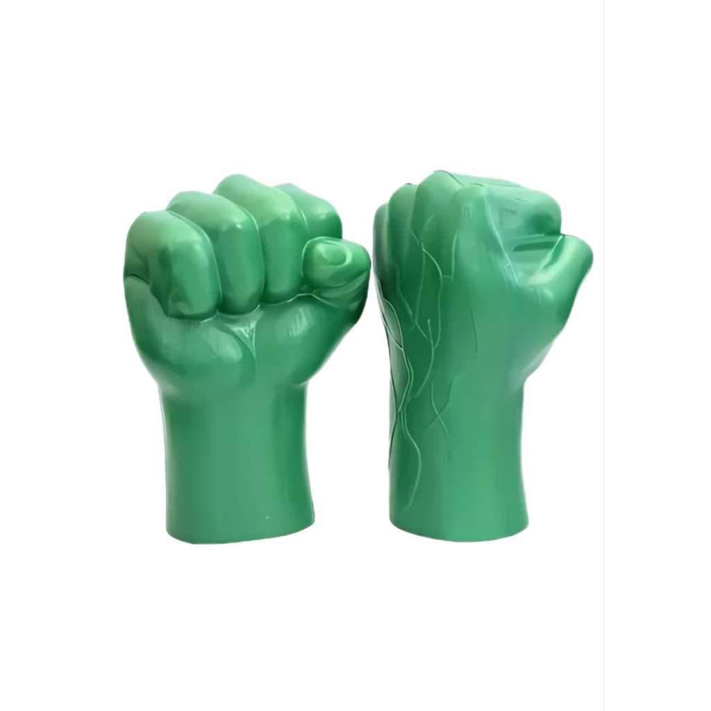 Par De Luvas De Plástico Do Hulk Envio Imediato !