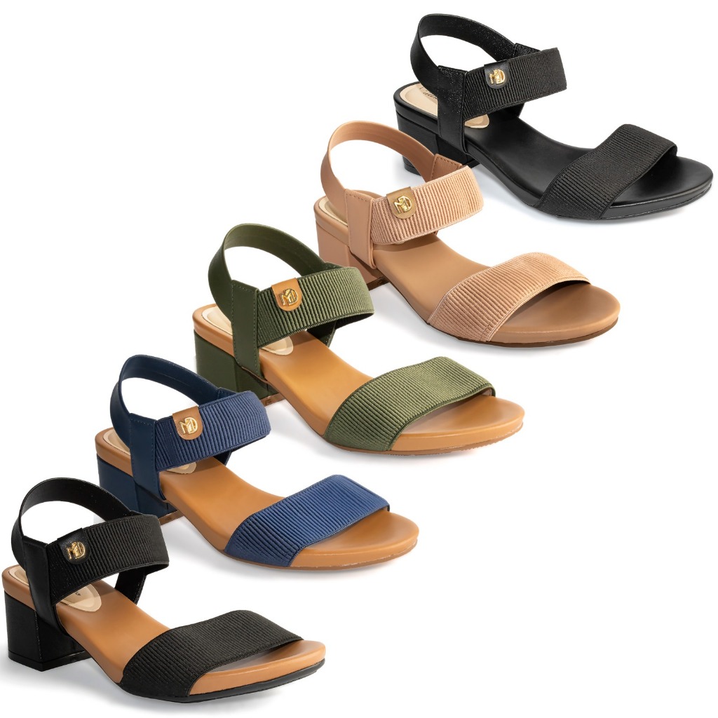 Sandália Modare Baixo Salto Bloco Grosso  Confortável Original 7187 em Oferta na Shopee