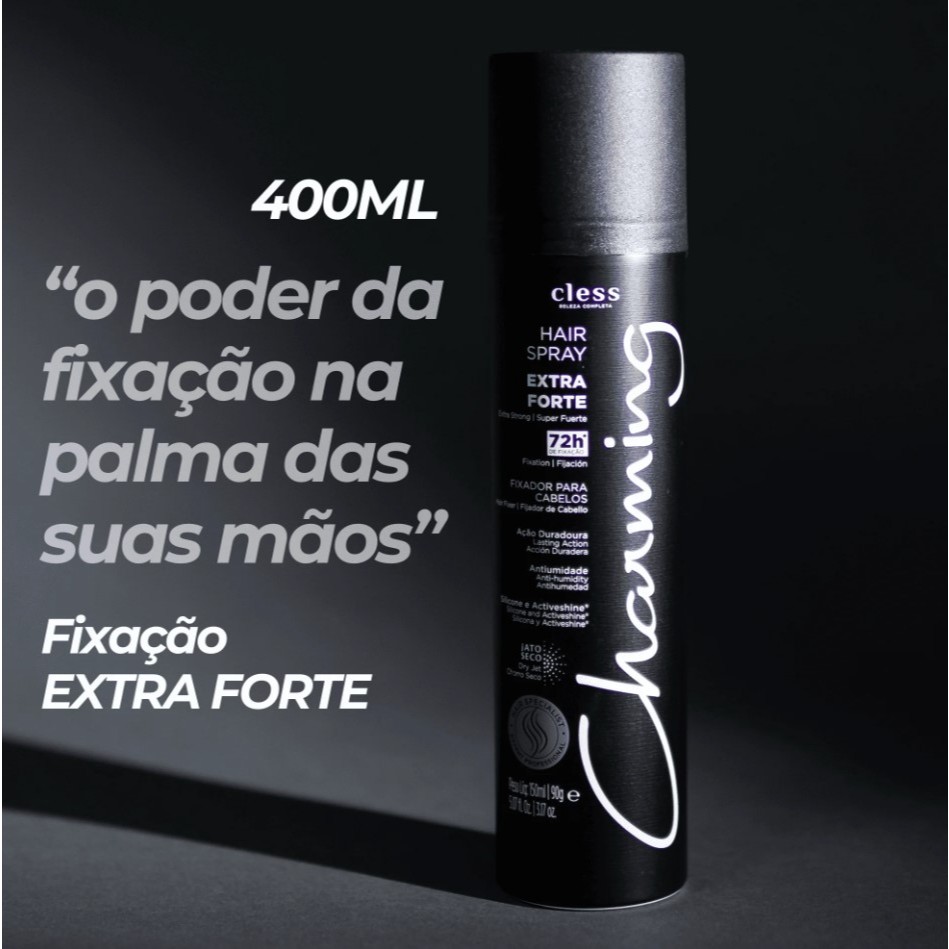 Hair Spray Fixador Charming Extra Forte Cless 400ml — imagem 2 de 2