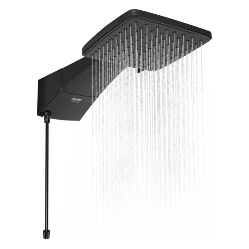 Ducha Chuveiro Quadratta Black Eletrônico 220v 7700w Zagonel Cor Preto em Oferta na Shopee