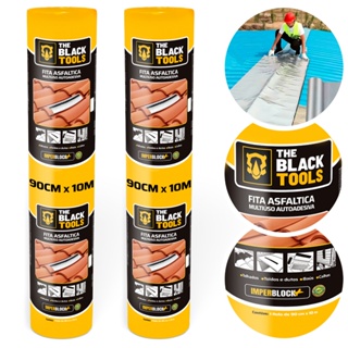 2 Uni Manta Asfaltica 90cm X 10m Auto Adesiva Aluminizada The Black Tools em Oferta na Shopee