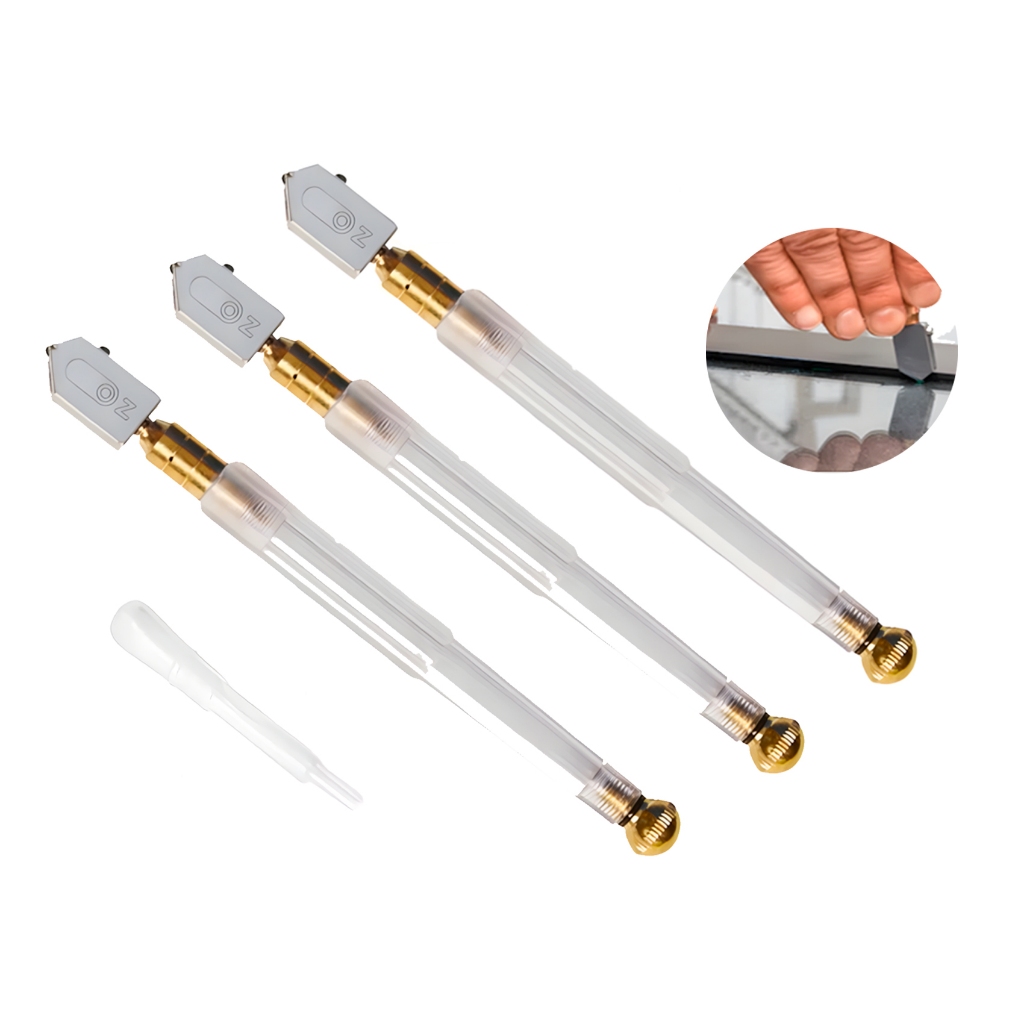 Kit 3 Cortador De Vidro Profissional Diamante Vidraceiro Oz em Oferta na Shopee