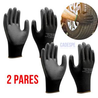 KIT 2 PARES Luva Multitato PU Tátil Proteção Segurança Epi Mecânico Eletricista Jardinagem Ca 42405 em Oferta na Shopee