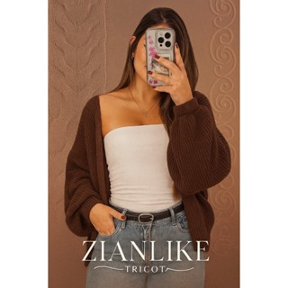 Casaco Curto Cardigan de Tricot No Fio Mousse Bolero Moda Trico Feminina Coleção Inverno em Oferta na Shopee