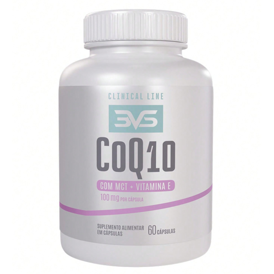 Coenzima Q10 Ubiquinol 100mg por Capsula 3vs Nutrition, Tmc Vitamina e Contém 60 Cápsulas