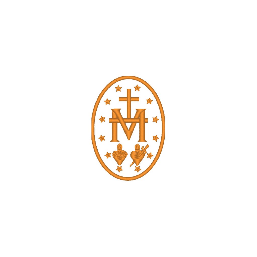 Patch Bordado Termocolante Medalha Milagrosa - Nossa Senhora das Graças