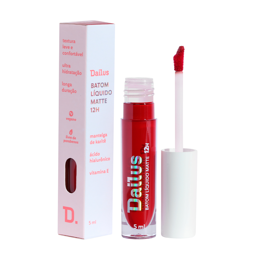 Batom Líquido Matte Rubi 12h Dailus em Oferta na Shopee