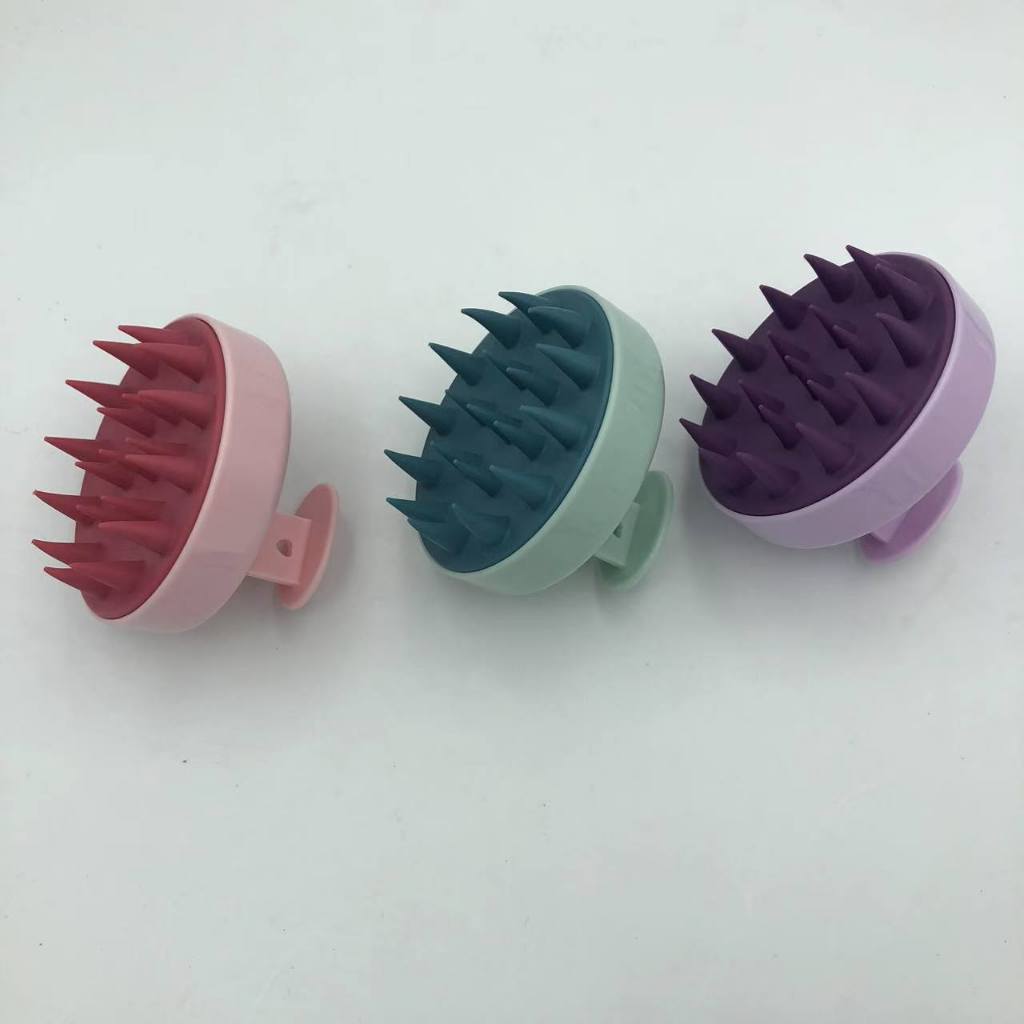 Massagem Do Couro Cabeludo Da Escova Champô Silicone Para Shampoo E Fundamentos Dos Cuidados Capilares Banho