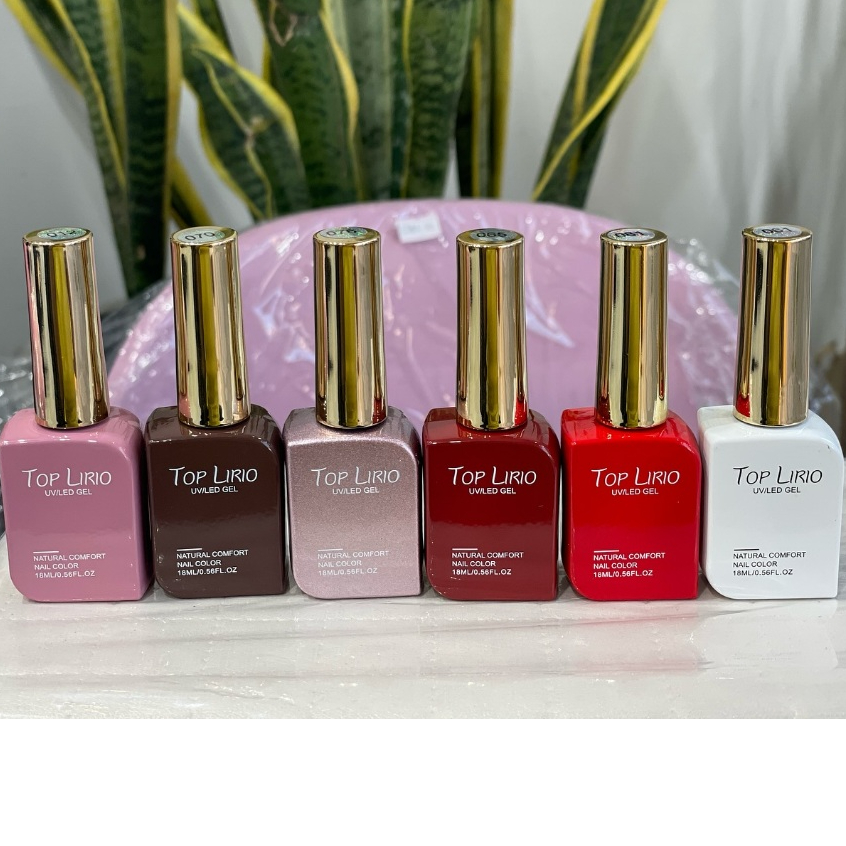 Kit 6 Esmalte Gel Led Uv Lirio Nail Gel Color Coat 18ml Uv/Led Cores Novas Vivas E Vibrantes em Oferta na Shopee