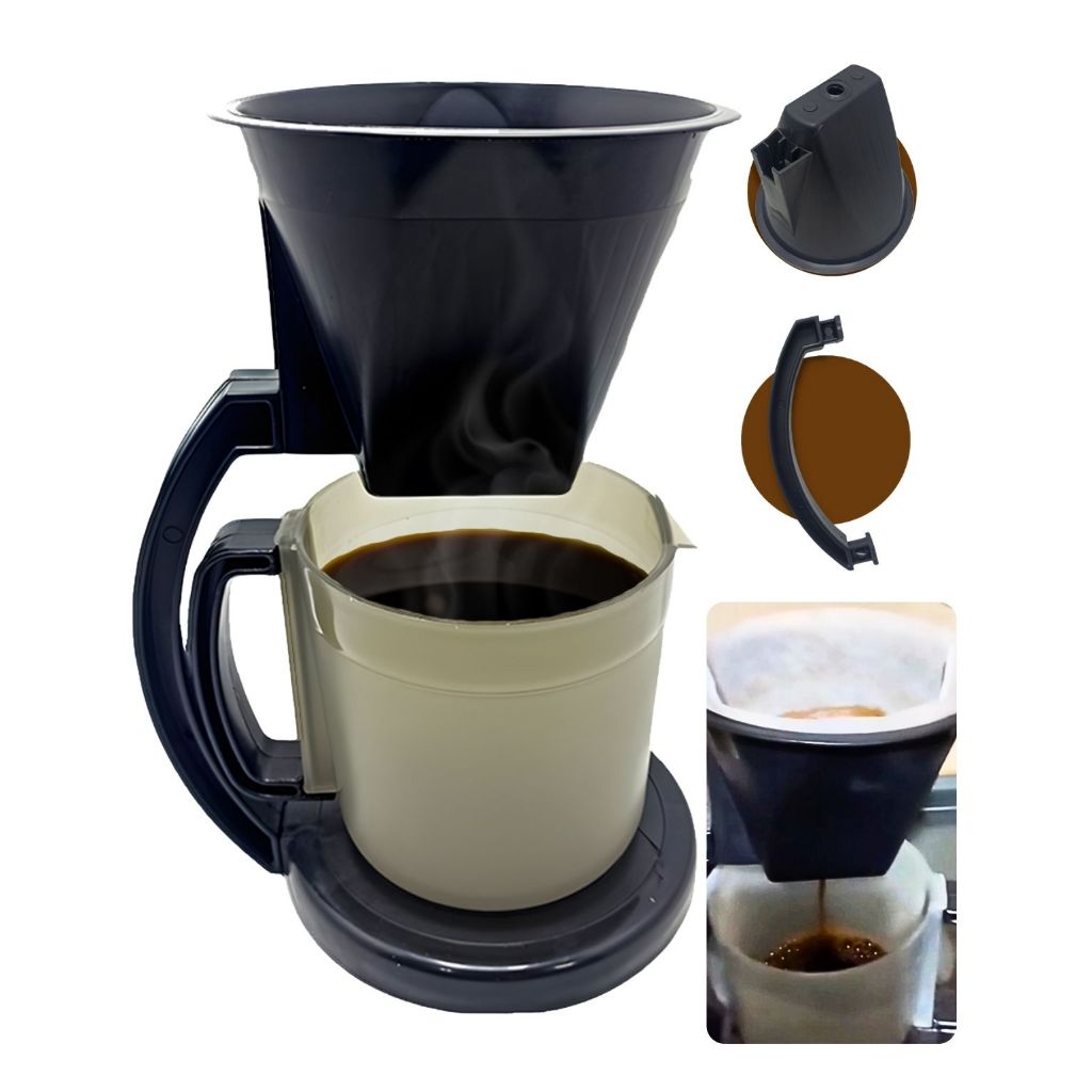 Cafeteira Manual Café 1Litro Com Suporte Para Coador Filtro Unidade em Oferta na Shopee