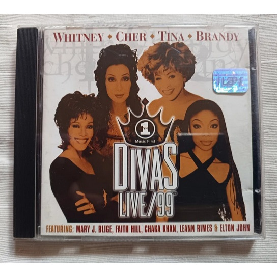 Cd Divas Live / 99 - Whitney / Cher / Tina / Brandy - Ótimo Estado