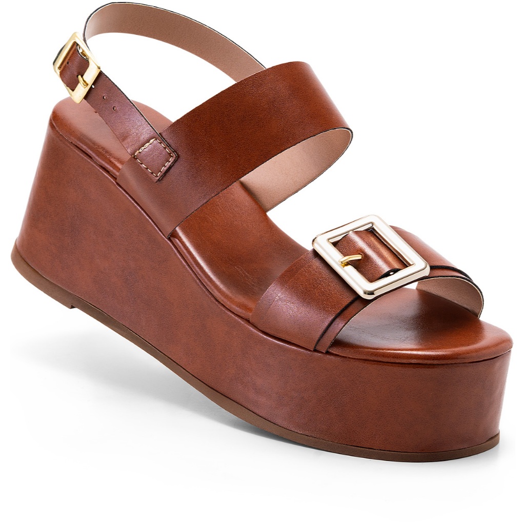 Sandália Feminina Lumiss Anabela Fivela Confortável em Oferta na Shopee