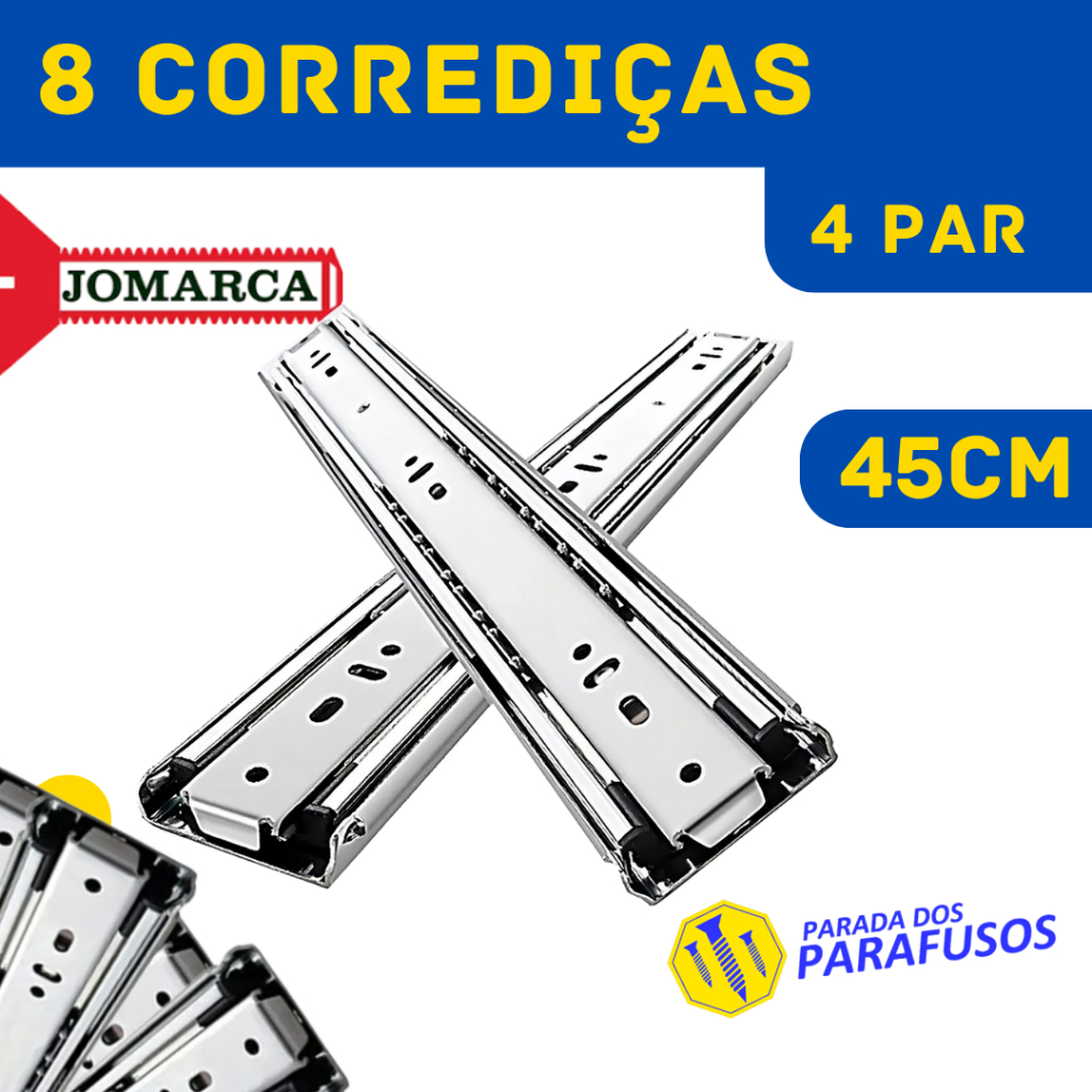 4 Pares Corredica Telescopica Mini Light 20kg 45cm 30x450mm corrediça gaveta trilho