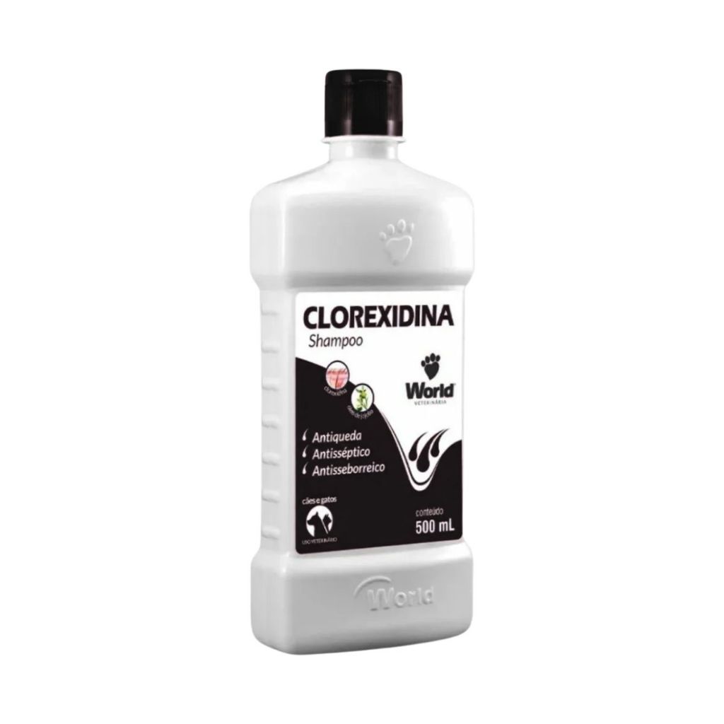 Shampoo Clorexidina Cachorro Gato Tratamento De Dermatite Alivia Coceira Fortalece O Pelo Anti-queda