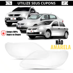 Par/Un Lente Farol Gol Saveiro Voyage G5 2009 2010 2011 2012 Lentes Novo