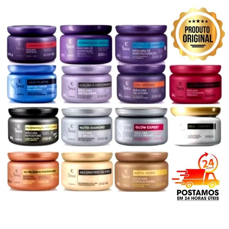 máscara de tratamento capilar Siàge Eudora ( glow loiro Cauterização dermo resgate pro reconstruir Óleos) em Oferta na Shopee