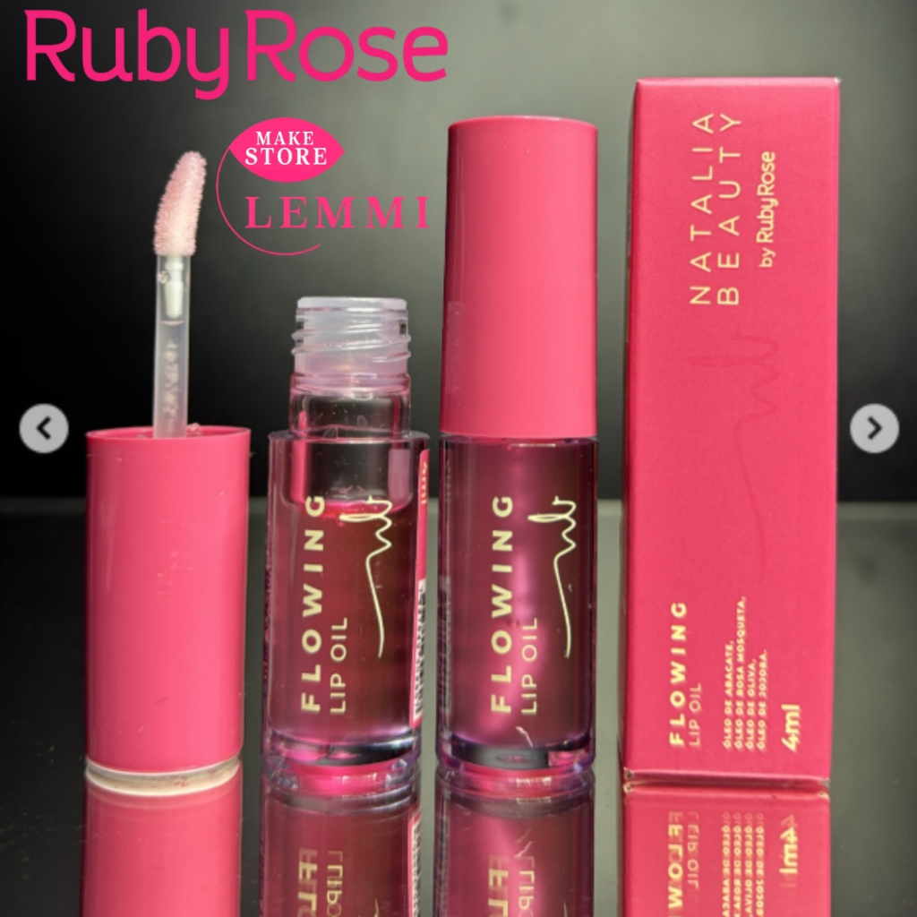 Lip Oil Flowing Natalia Beauty - Ruby Rose