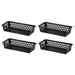 Kit 04 Cesto Organizador Multiuso Gaveta Retangular 28x12x6 em Oferta na Shopee