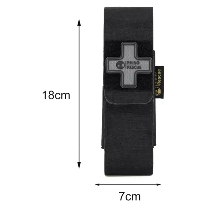 Porta Torniquete Modular Te ido- Rhino Rescue Preto. APH Tático, primeiros socorros. Sistema Molle. Encaixe modular.