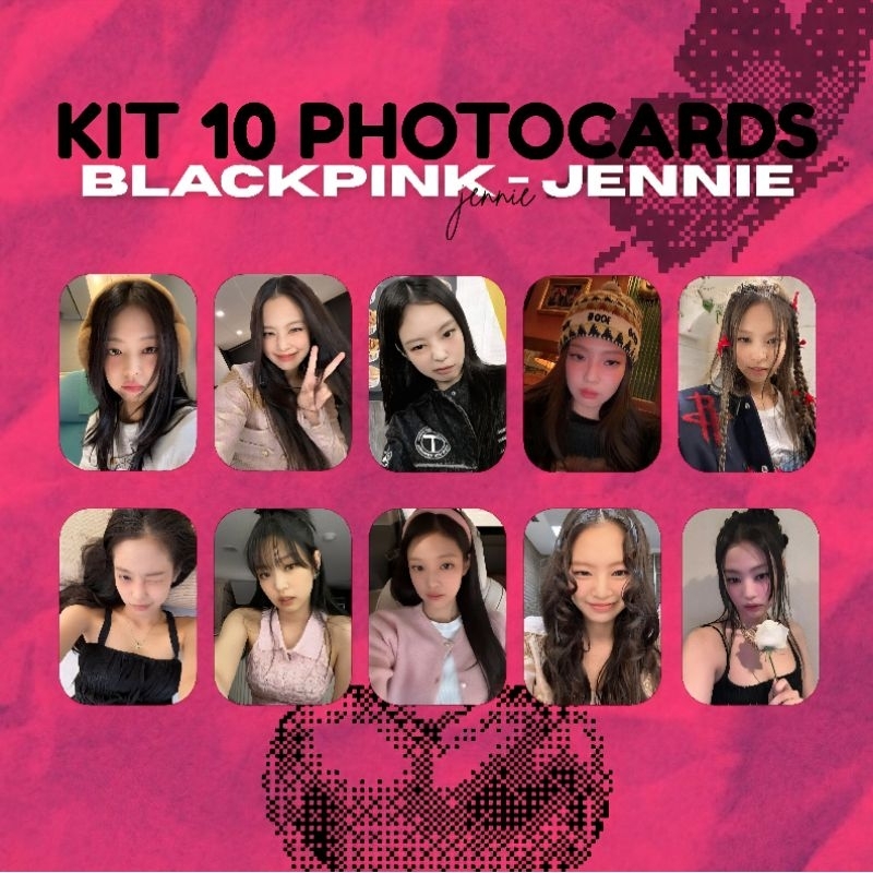 KIT 10 PHOTOCARDS FANMADE JENNIE KIM BLACKPINK