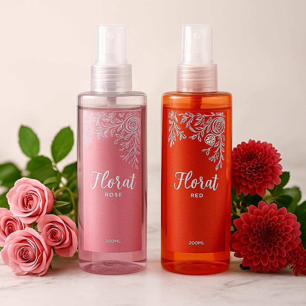 Fragrância Corporal Para Mulher - Body Splash Floral Florata Red 200ml e Florat Rose Suave Colonia Marcante