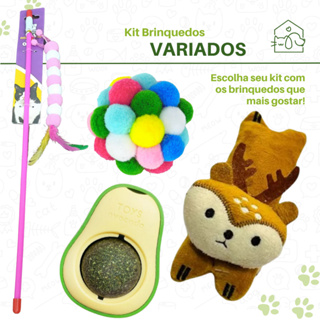 Kit Variado com Brinquedos Interativos para Gatos – Você Escolhe em Oferta na Shopee