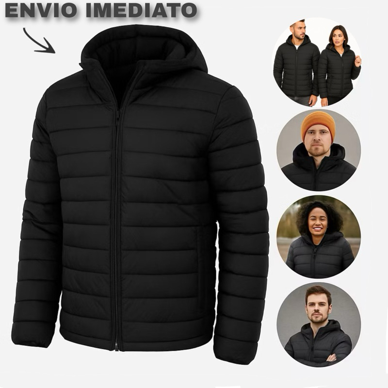 Jaqueta Puffer Bobojaco Impermeável Unissex Blusa Frio Grossa Masculina Feminina Inverno c...