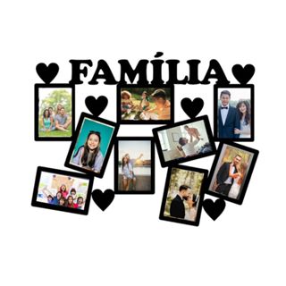Painel Quadro Mural De Fotos Família P/9 (fotos 10x15) em Oferta na Shopee
