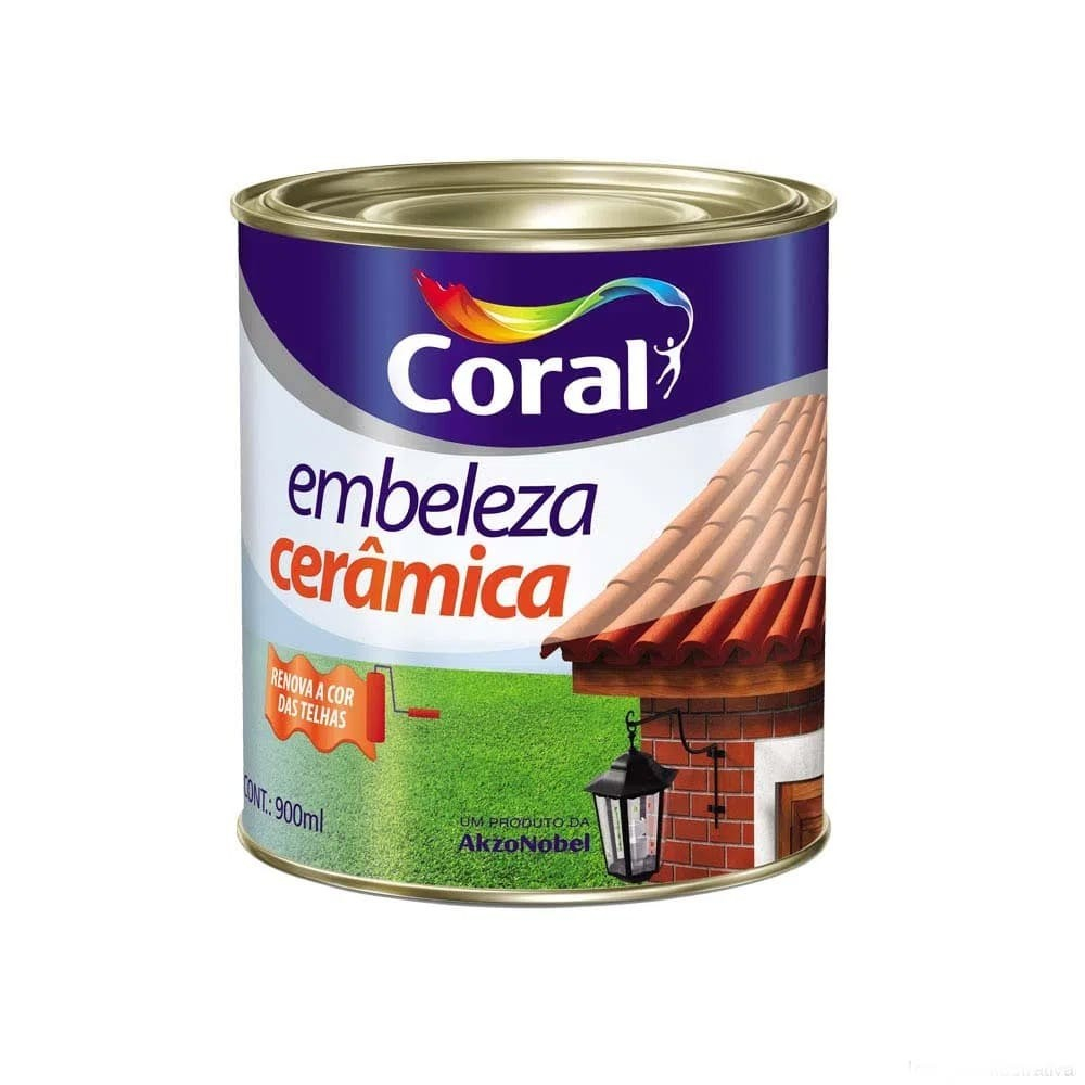 Tinta Acrílica Coral Brilho Embeleza Cerâmica 900Ml Cêramica