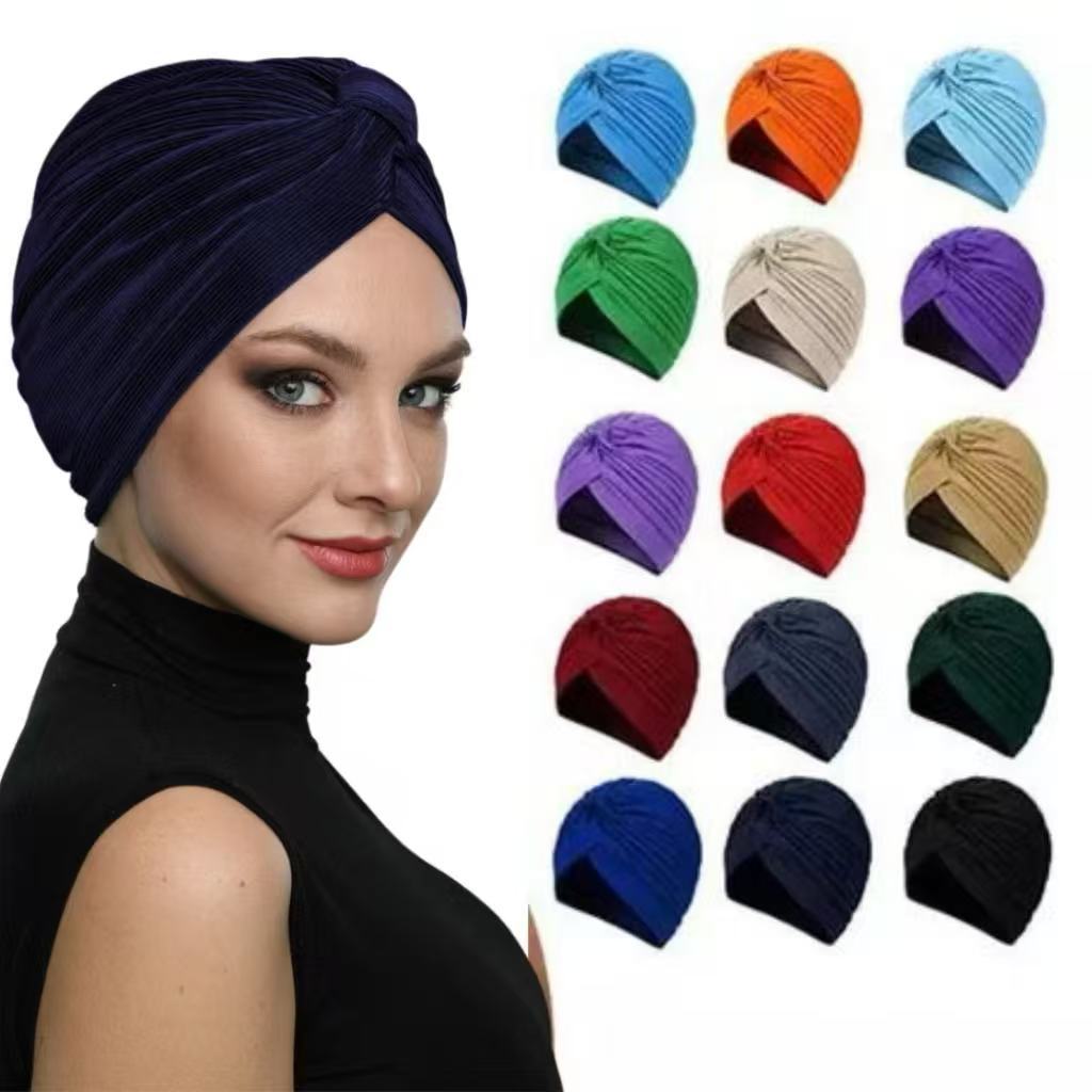 Turbante Chapéu Feminino Indiano Estiloso Com Elástico Fechado Para Conforto e Estilo em Oferta na Shopee