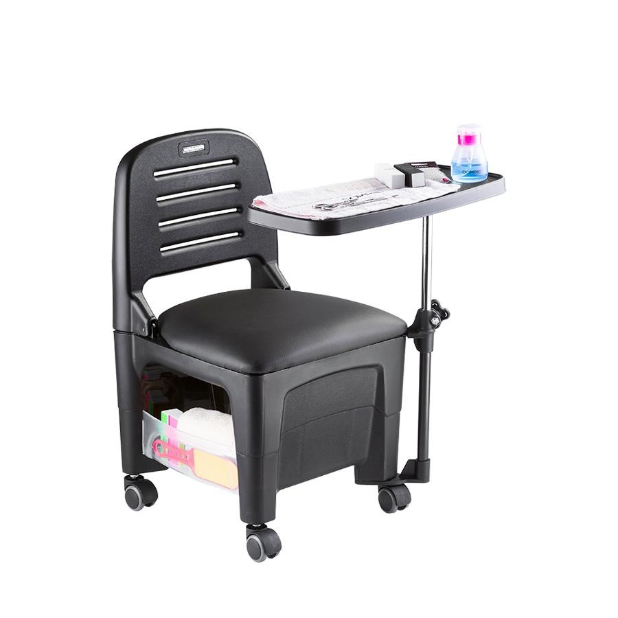 Cadeira Para Manicure Cirandinha Com Mesa Bari Preta Dompel