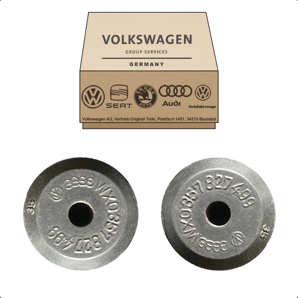 Par de batentes limitador do capô para Passat Alemão e Golf MK3 1.8 GL 2.0 GLX GTI 2.8 VR6