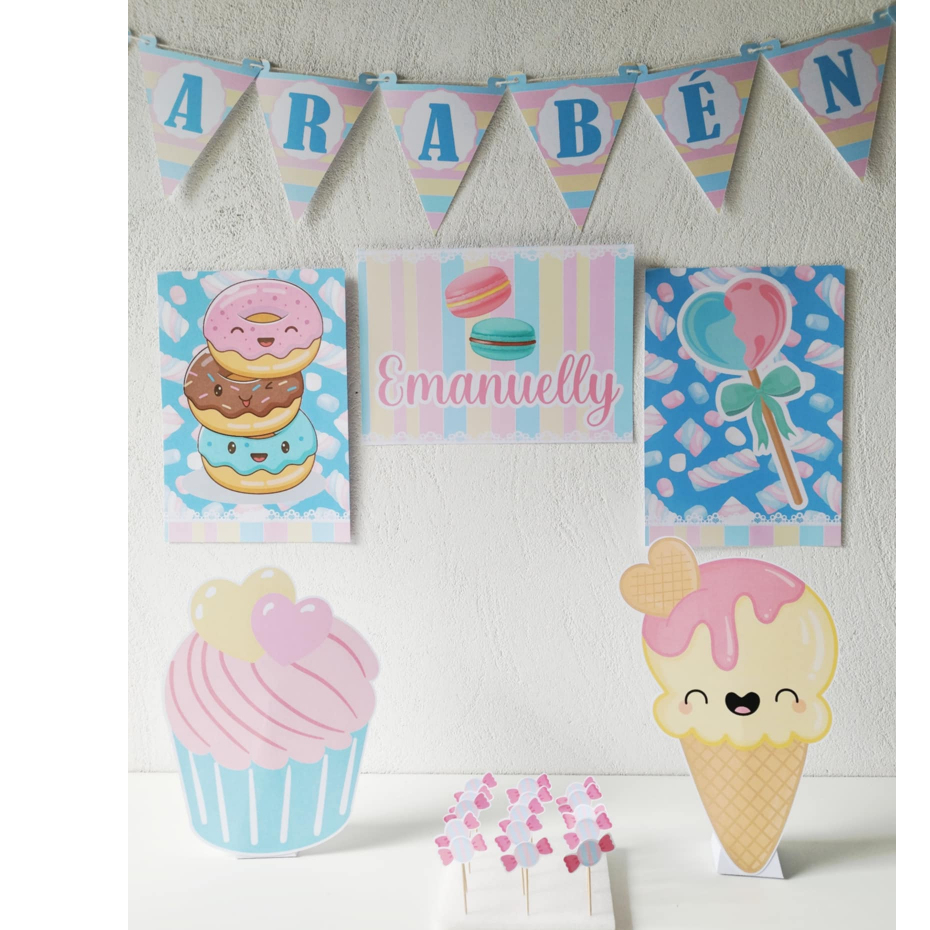 Confeitaria, Doces, kit festa na mesa decoração infantil só um bolinho mimo personalizado para aniversário e mesversário