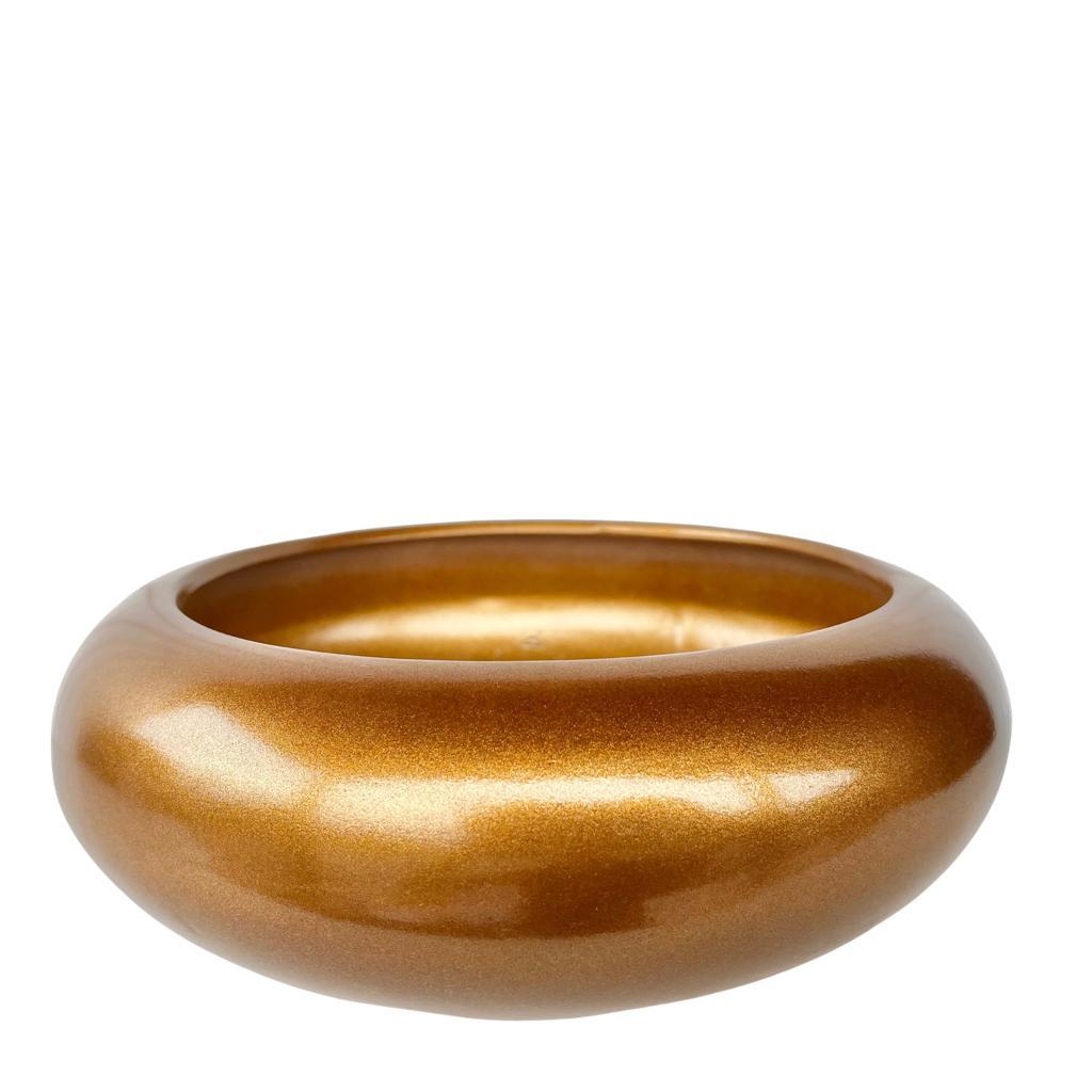 Vaso cachepot dourado brilho cerâmica centro de mesa ikebana bacia arranjo Orquídea presente natal