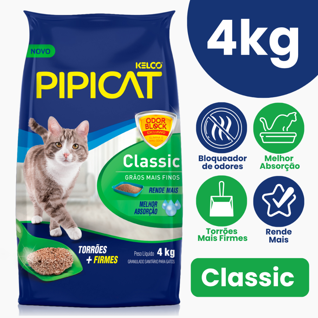 Areia Sanitária Kelco Pipicat Classic - 4Kg