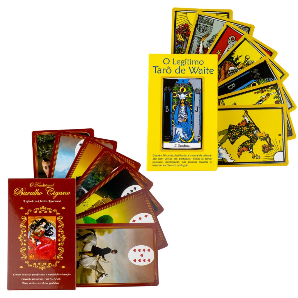Kit Legitimo Taro Waite + Baralho Cigano Plastificados