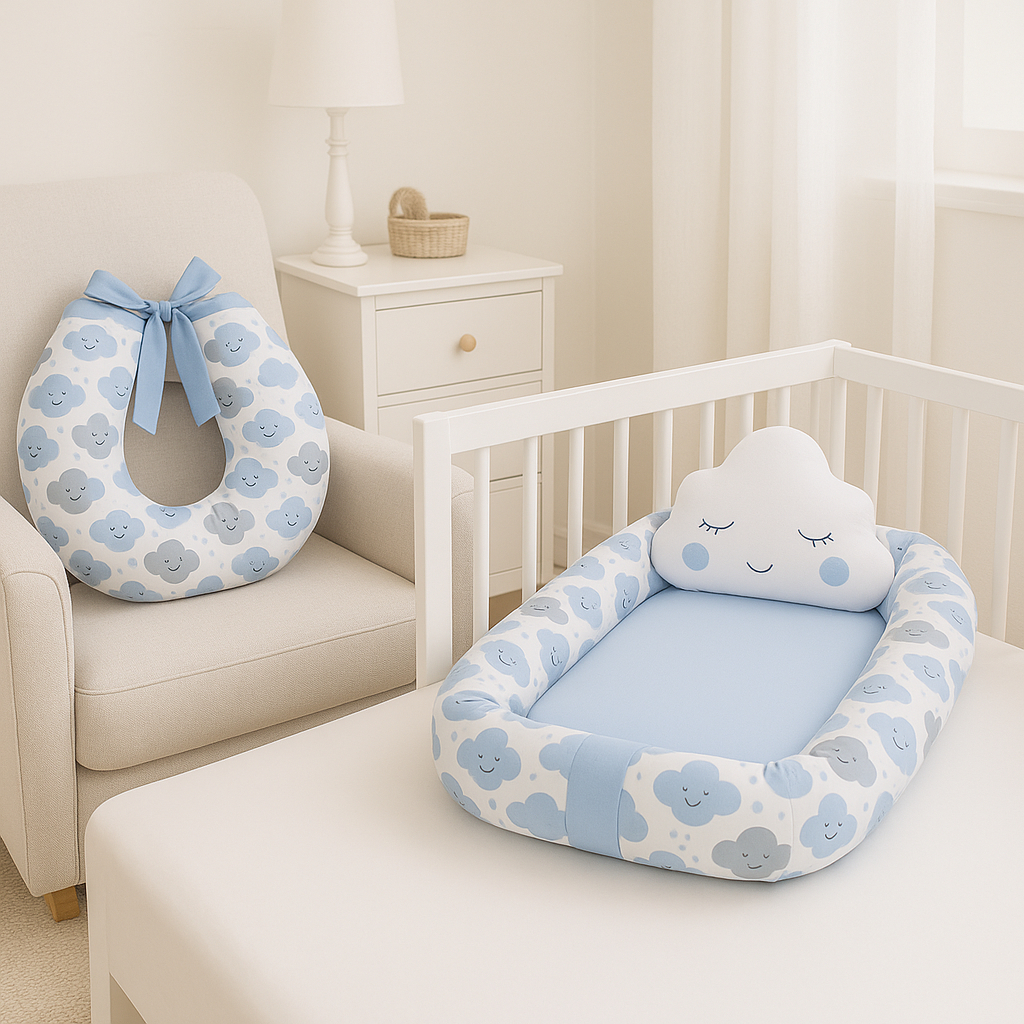 Kit Ninho Redutor de Berço + Almofada Amamentação