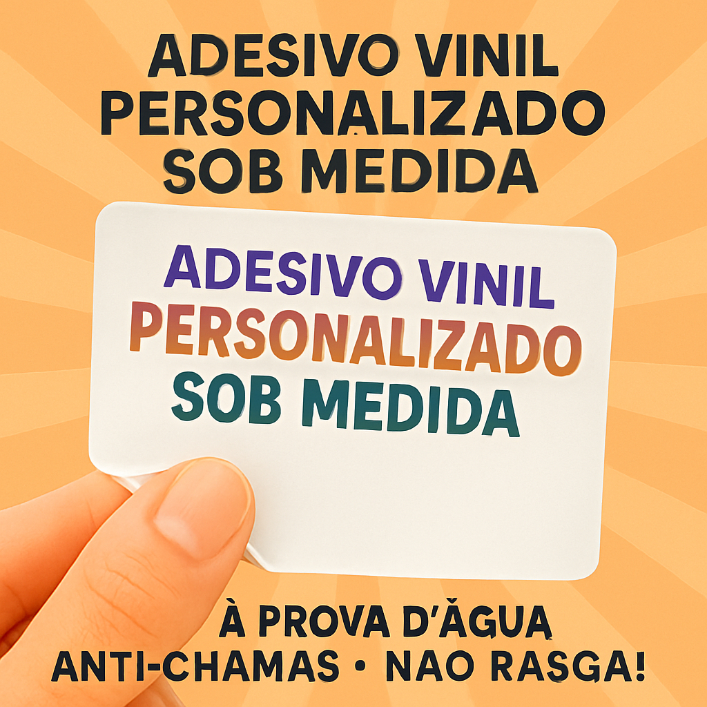 Adesivo Vinil Personalizado Sob Medida | A Prova D’Água, Anti-Chamas, Não Rasga! 🚛🏪