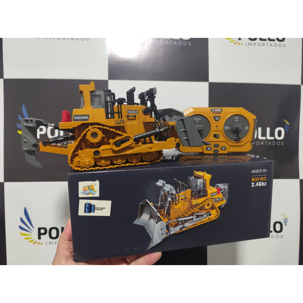 Trator Esteira Truck escala 1/24 2.4g 9 ch  Controle Remoto