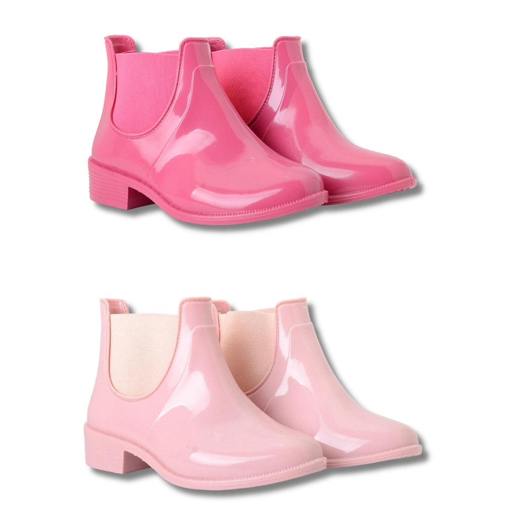 Kit Bota Infantil de Menina Coturno Galocha Frio e Chuva