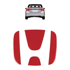 Aplique Vermelha Emblema Porta Mala Carros Honda 1992 a 2025