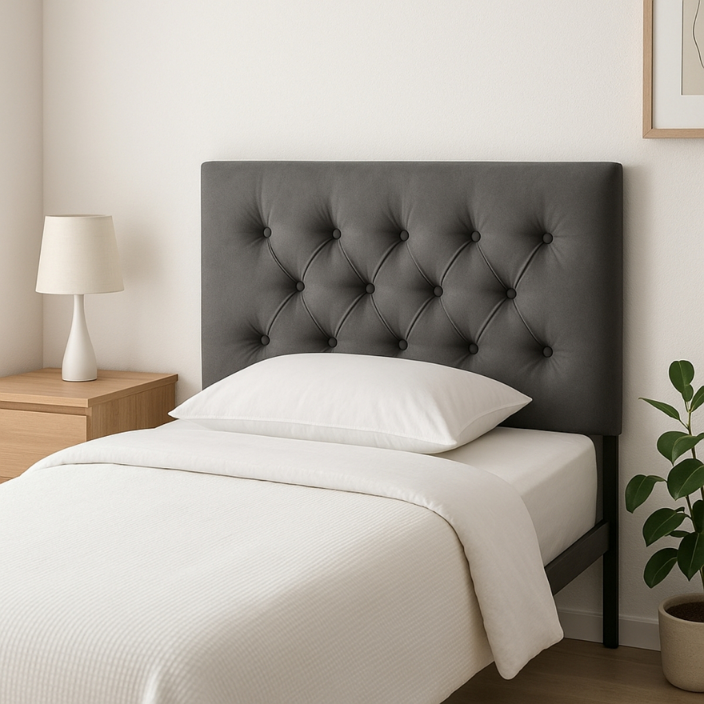 Cabeceira Cama Box Solteiro Parede Tecido Suede Fácil Instalação