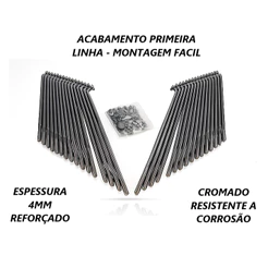 Jogo Raio Cromado 4mm Titan Fan Start Cargo 125 150 160 Freio Lona ou disco Dianteiro ou Traseiro